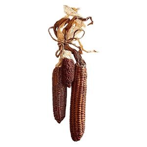 Vintage Handmade Fall Ceramic Indian Corn Decor (3 pc set) Hand Painted